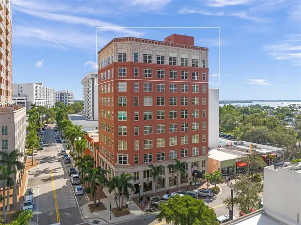 a front view of a building