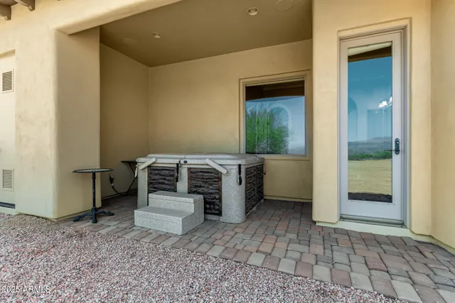 a view of a house with a street