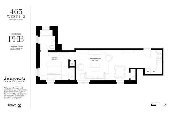 $785,000 | 463 West 142nd Street, Unit PHB | Hamilton Heights