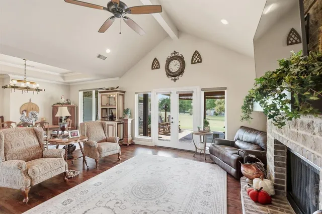 a view of a wooden door