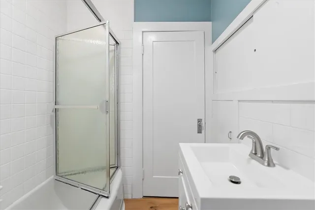 a view of a road with an outdoor space