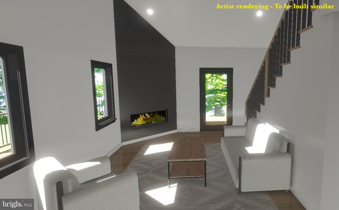 7 A Section Clark Road Mount Jackson, VA 22842 - Photo 9 of 20 Living area with modern electric fireplace
