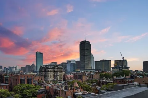 a city view with lot of high rise buildings