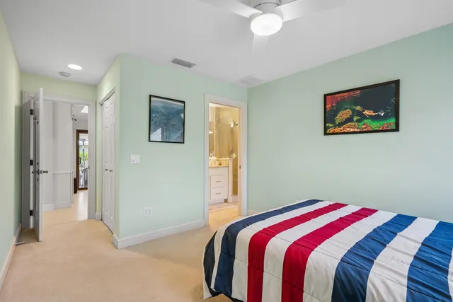 a view of a lake with houses