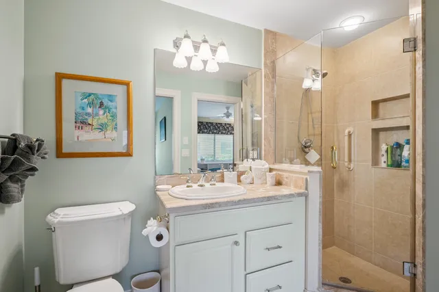 a view of a lake with houses