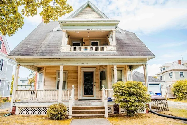 a front view of a house