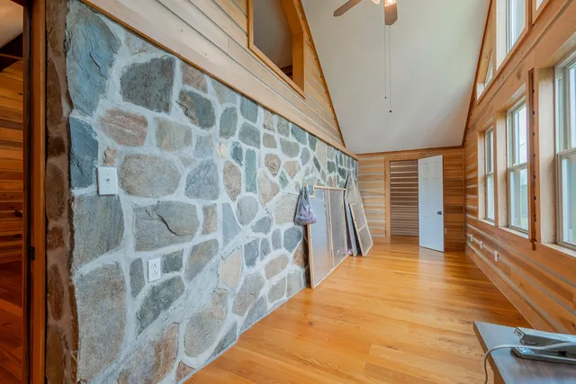 a view of a terrace with a garden