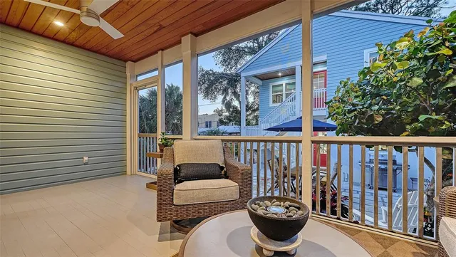 a view of a hallway with washer and dryer