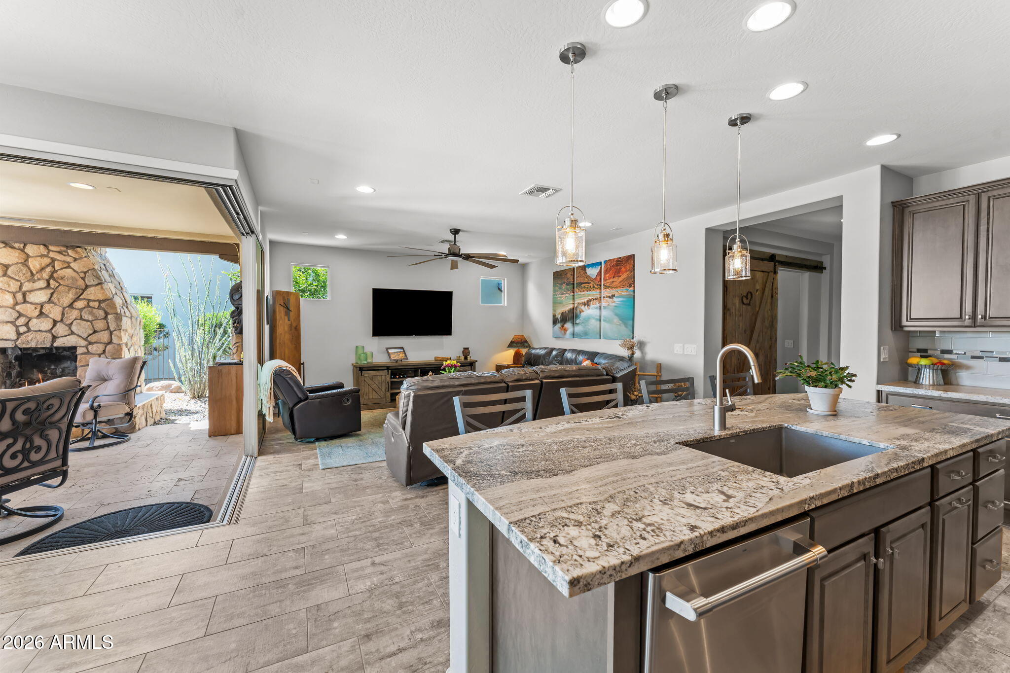 3855 Gold Ridge Road Wickenburg, AZ 85390 - Photo 15 of 38 View from Kitchen to Great room