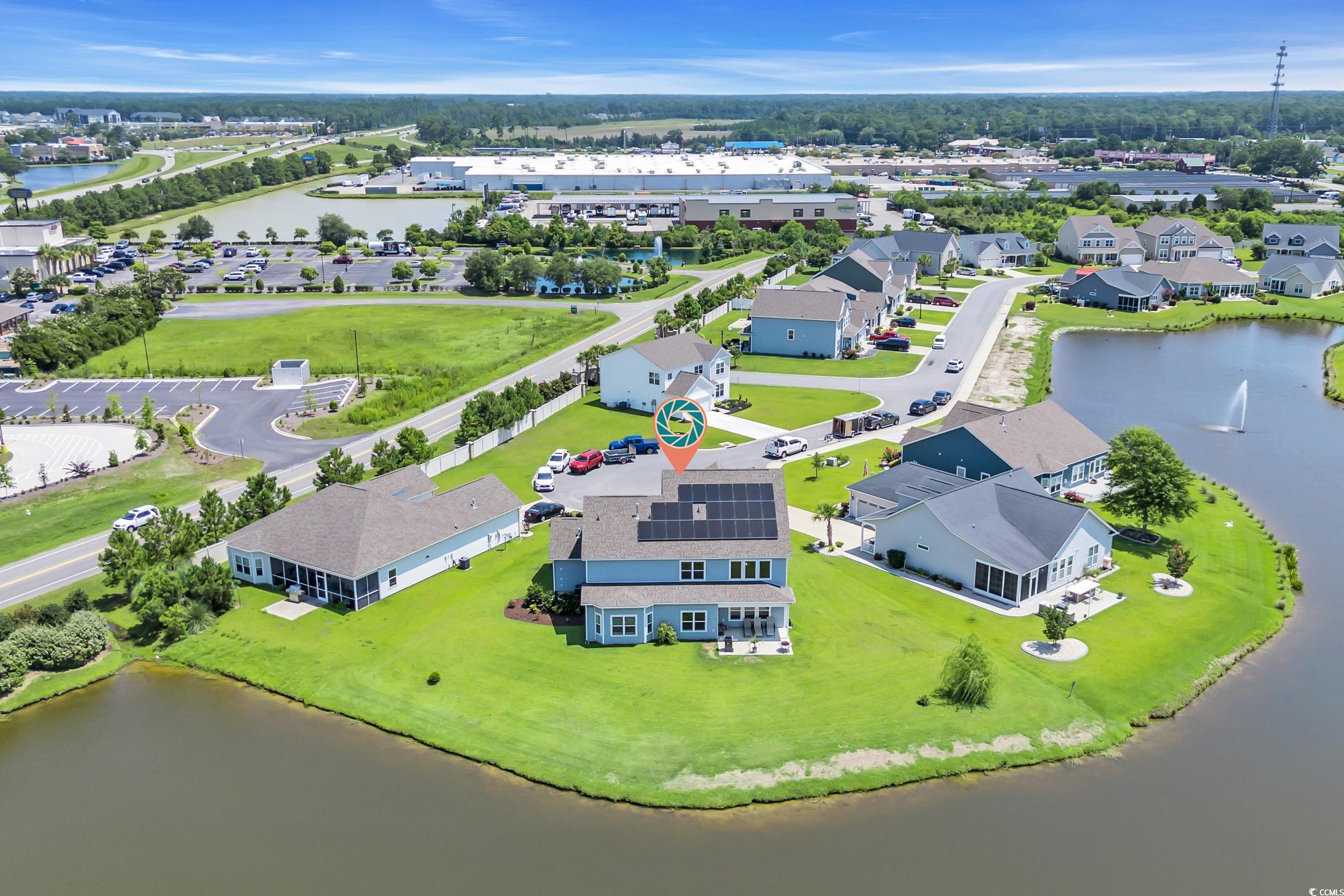259 Hull Street Surfside Beach, SC 29575 - Photo 38 of 40 Aerial perspective of suburban area with a nearby body of water