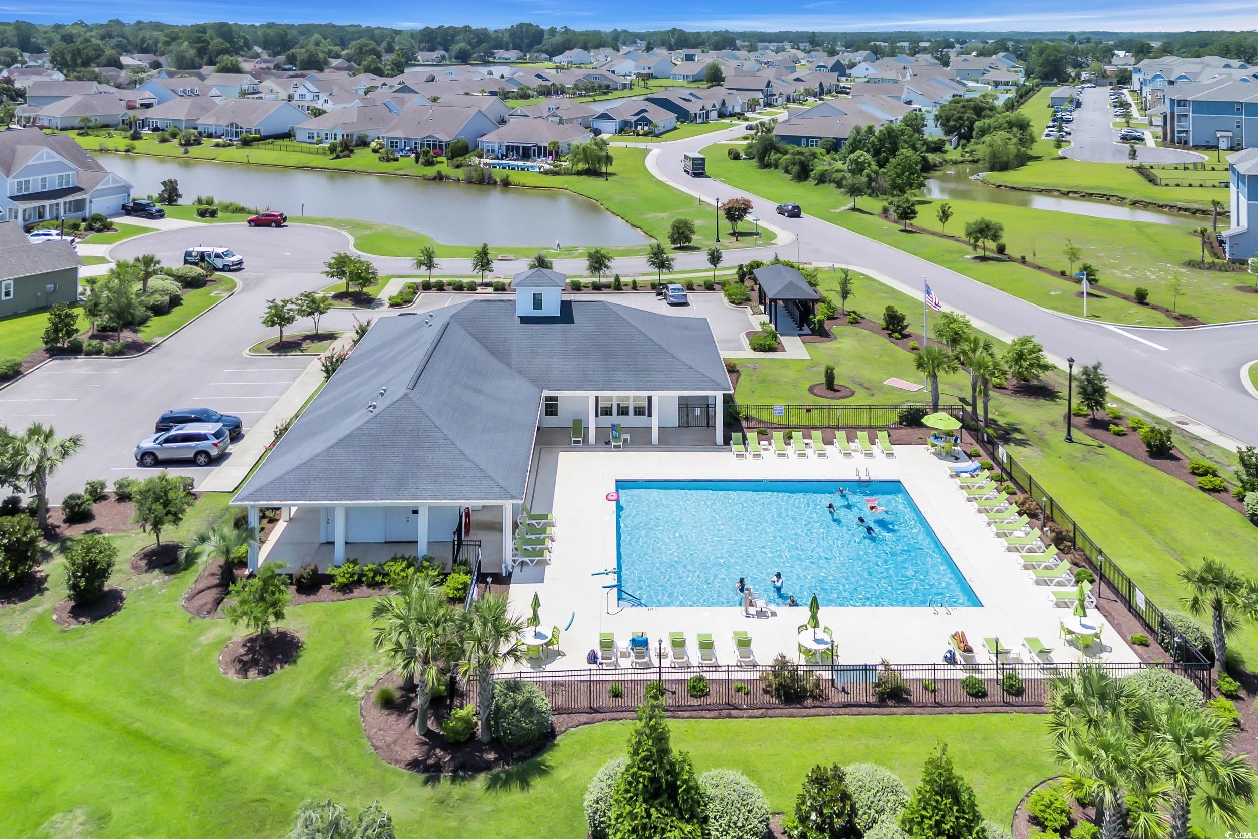 259 Hull Street Surfside Beach, SC 29575 - Photo 40 of 40 Aerial view of residential area featuring a nearby body of water and a pool