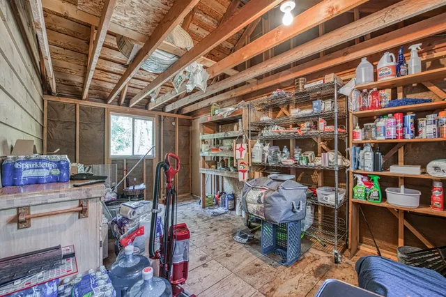 a view of storage and utility room