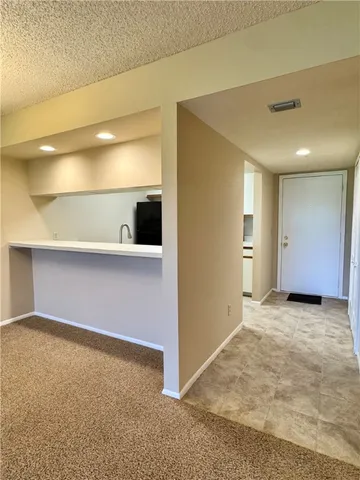 an empty room with closet