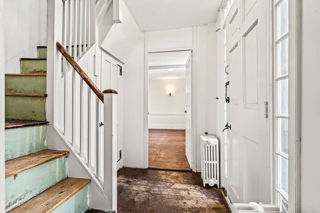 a view of an entryway with staircase