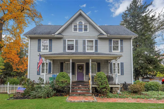 a front view of a house with porch
