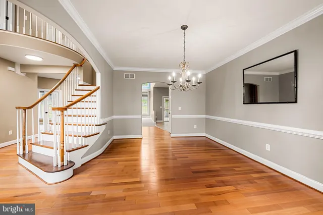 an empty room with fireplace