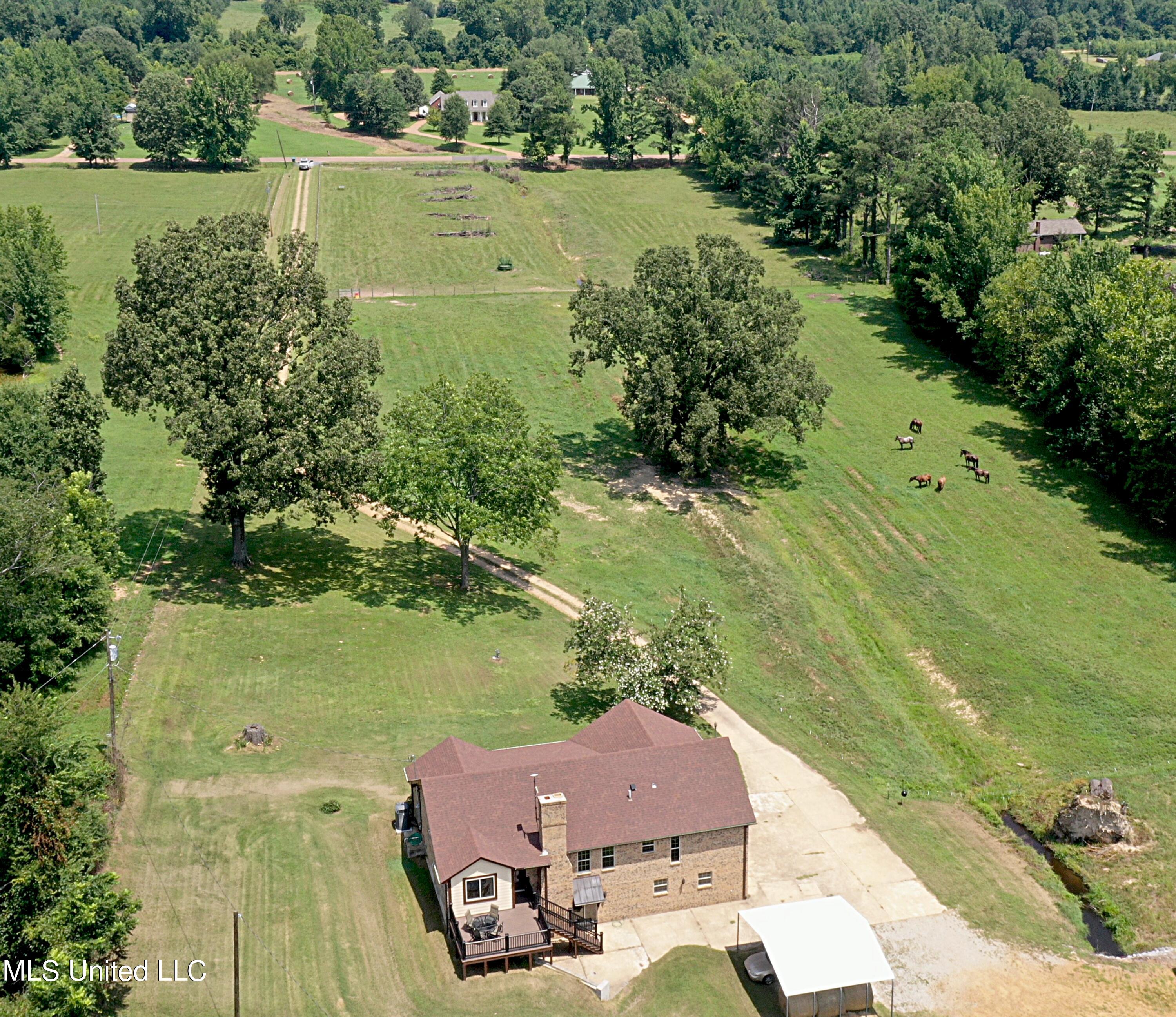 1374 Gaines Road Hernando, MS 38632 - Photo 33 of 43 Aerial from Back of Property