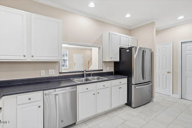 a view of empty room with windows