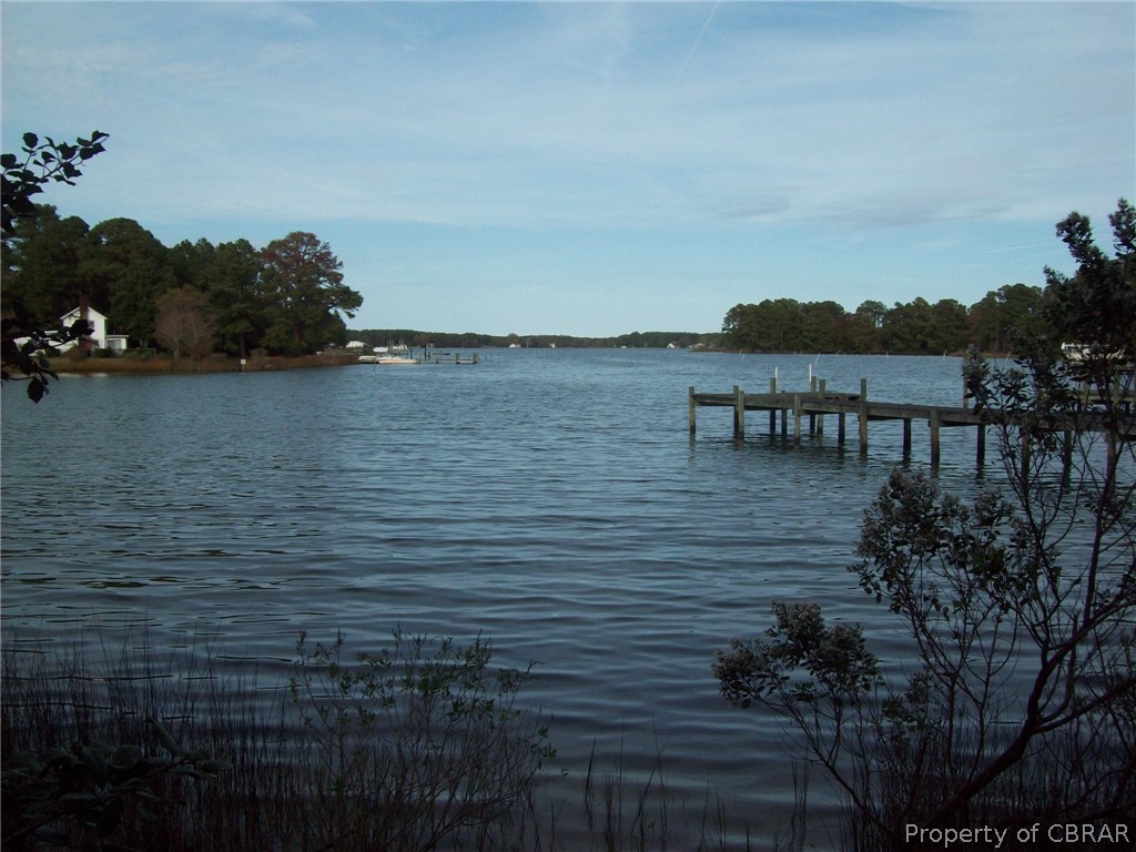 a view of a lake with mountain in front of it