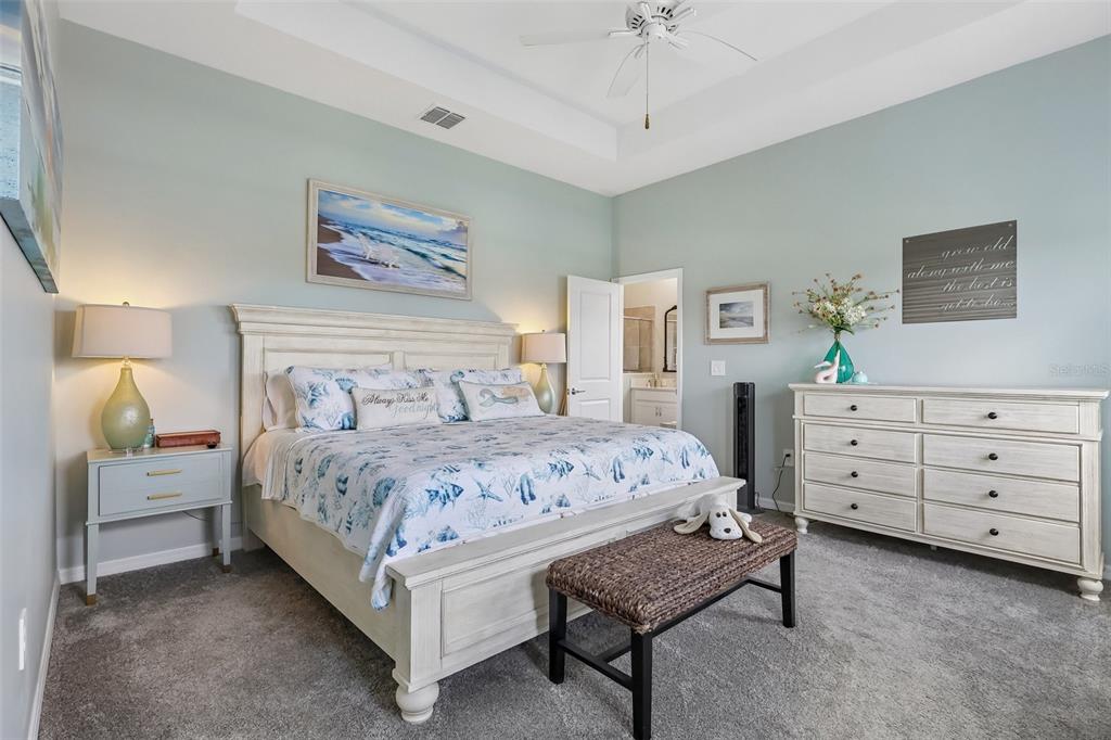 6049 Claystone Way Mount Dora, FL 32757 - Photo 22 of 55 a bedroom with a bed and a dresser in it