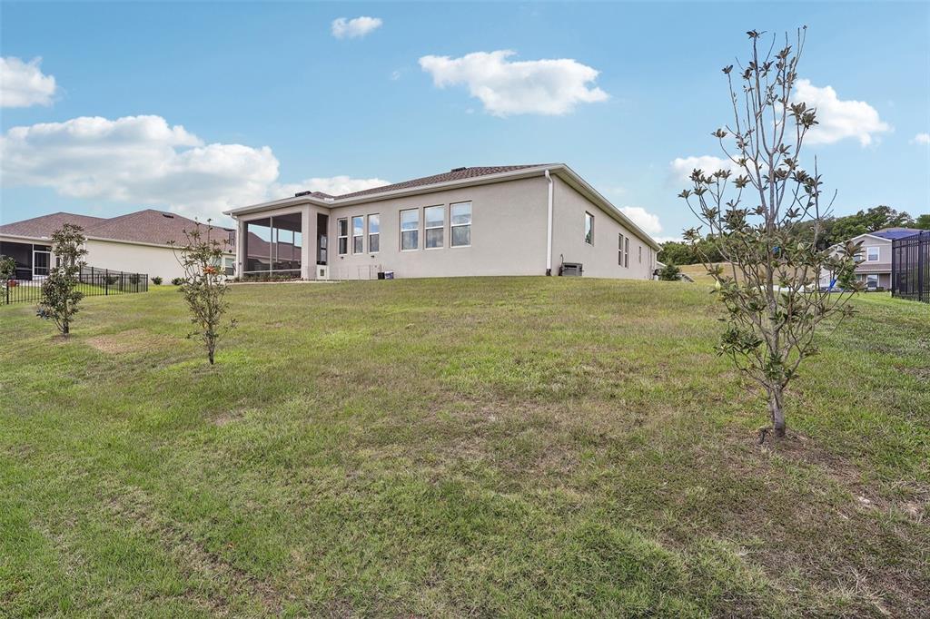6049 Claystone Way Mount Dora, FL 32757 - Photo 40 of 55 a view of a big house with a big yard and large trees