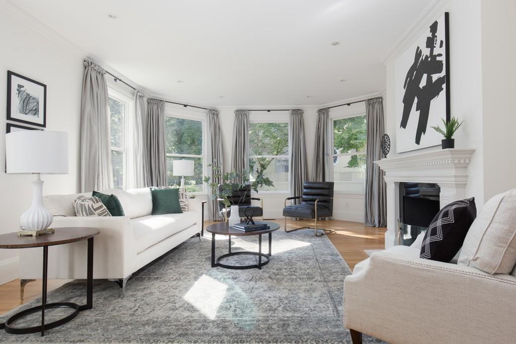 11 Channing Street Cambridge, MA 02138 - Photo 3 of 14 a living room with furniture and a fireplace