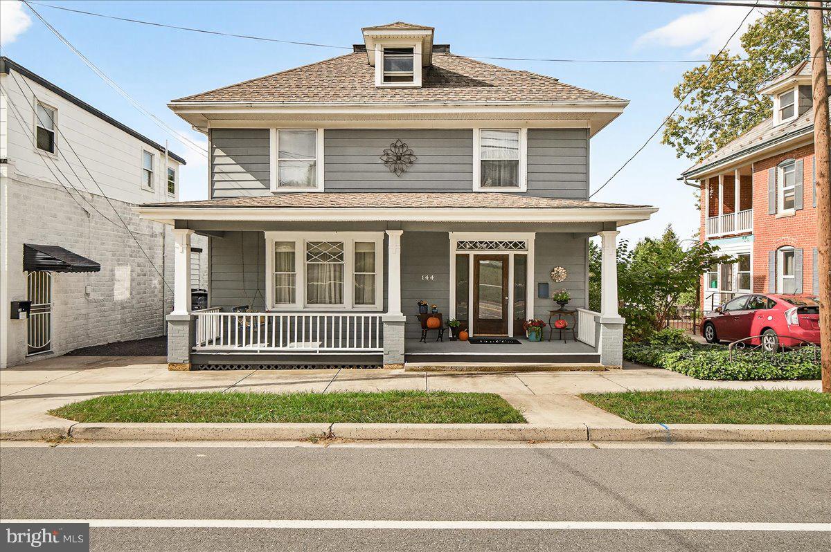 a front view of a house