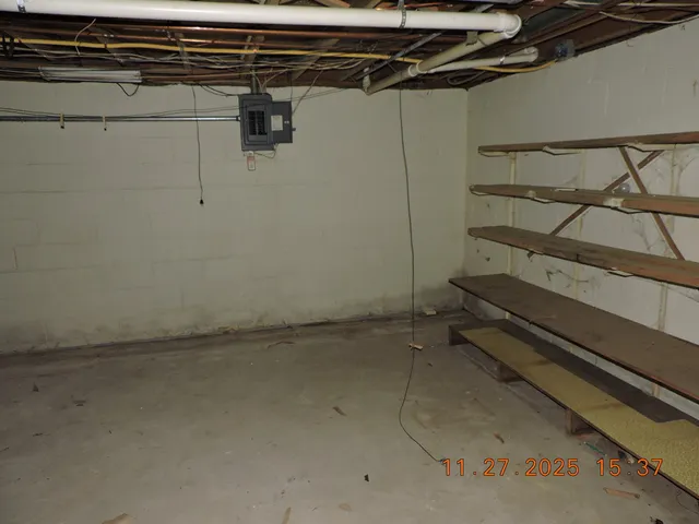 a view of storage and utility room