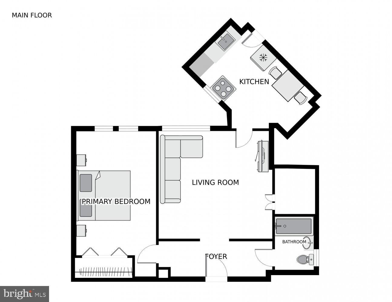 2707 Adams Mill Road Northwest, Unit 303 Washington, DC 20009 - Photo 6 of 27 a picture of a floor plan
