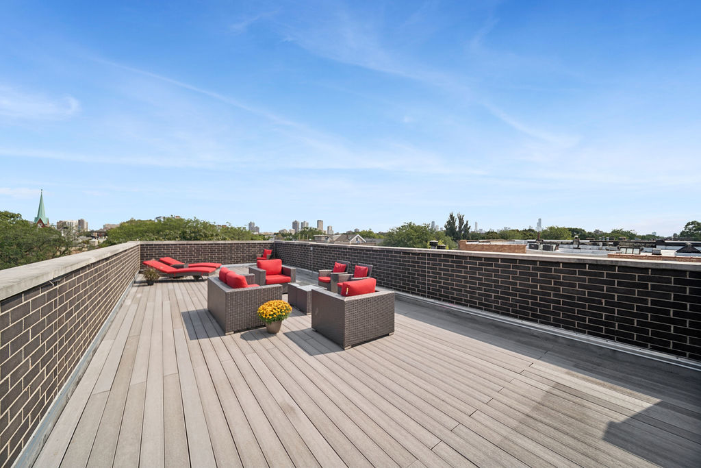 3044 North Racine Avenue, Unit 3 Chicago, IL 60657 - Photo 22 of 29 a view of roof deck with seating space