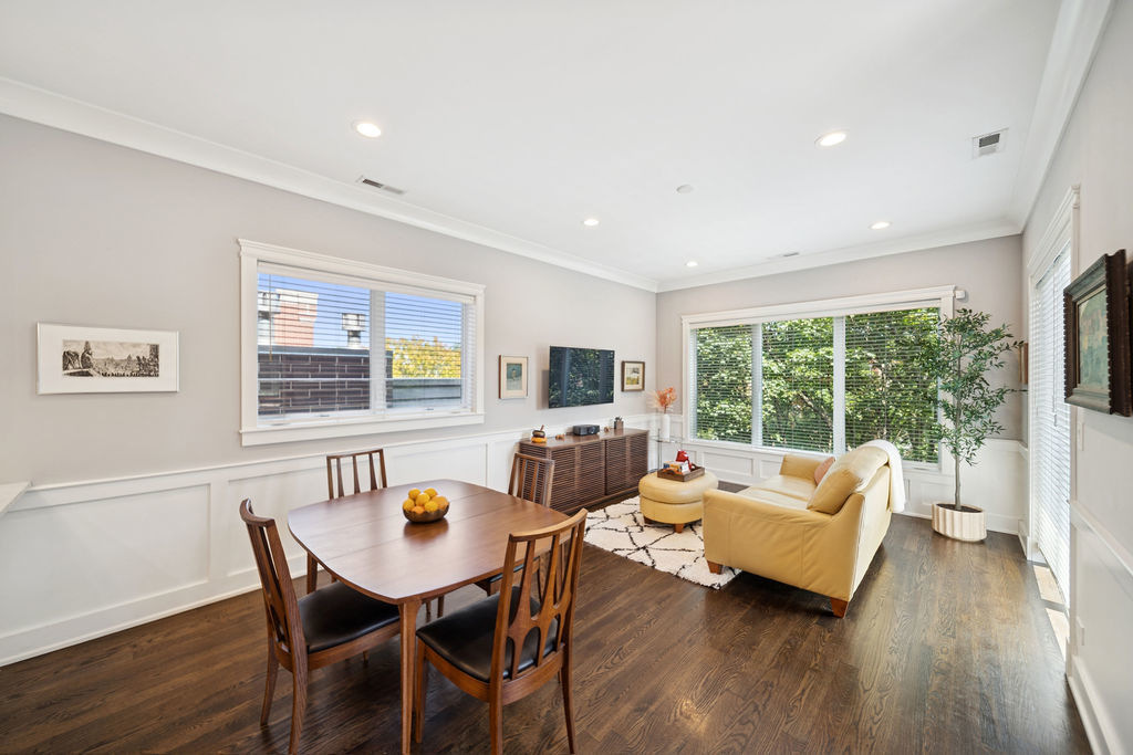 3044 North Racine Avenue, Unit 3 Chicago, IL 60657 - Photo 4 of 29 a living room with furniture and wooden floor