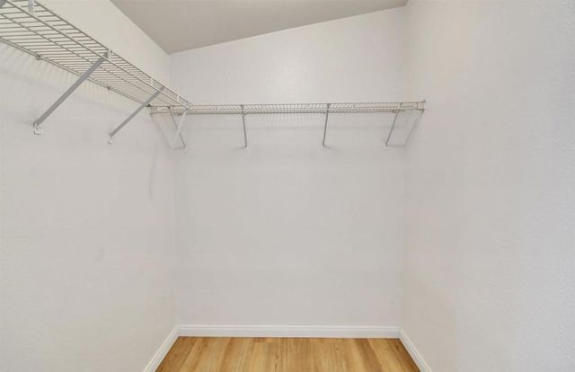 a bathroom with a shower and vanity