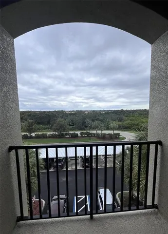 a view of a balcony