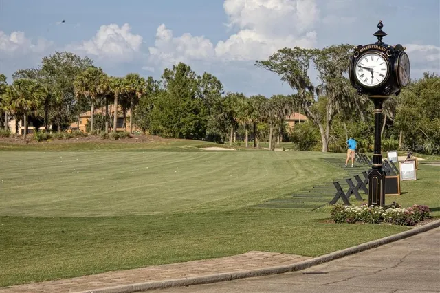 a view of a big yard with an outdoor space