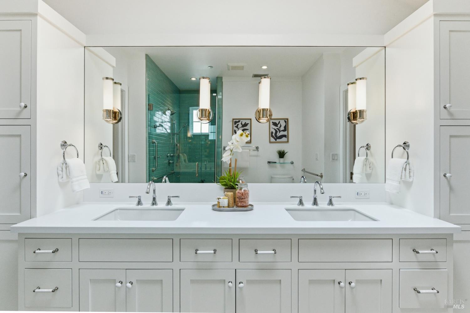 1829 3rd Street Napa, CA 94559 - Photo 19 of 51 Primary bathroom with lots of storage and walk in shower