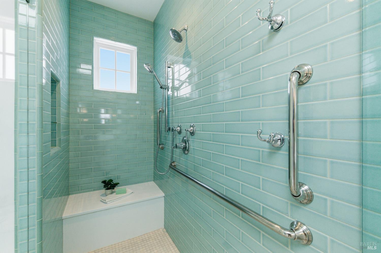 1829 3rd Street Napa, CA 94559 - Photo 20 of 51 Primary bathroom 2 head shower and bench