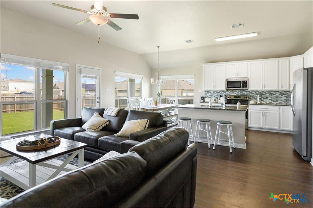 3002 Clevelander Drive Temple, TX 76504 - Photo 6 of 33 Living Room to Dining and Kitchen