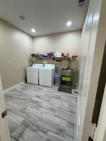 a room with storage and utility