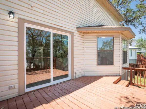 a outdoor space with a large window