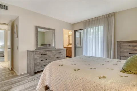 a view of a swimming pool with a lake view