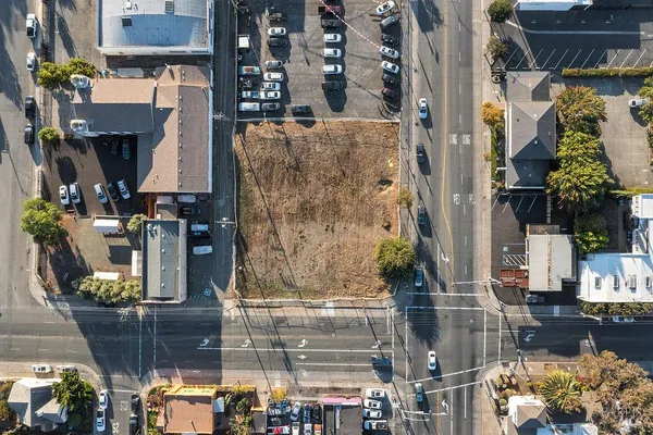 an aerial view of a city