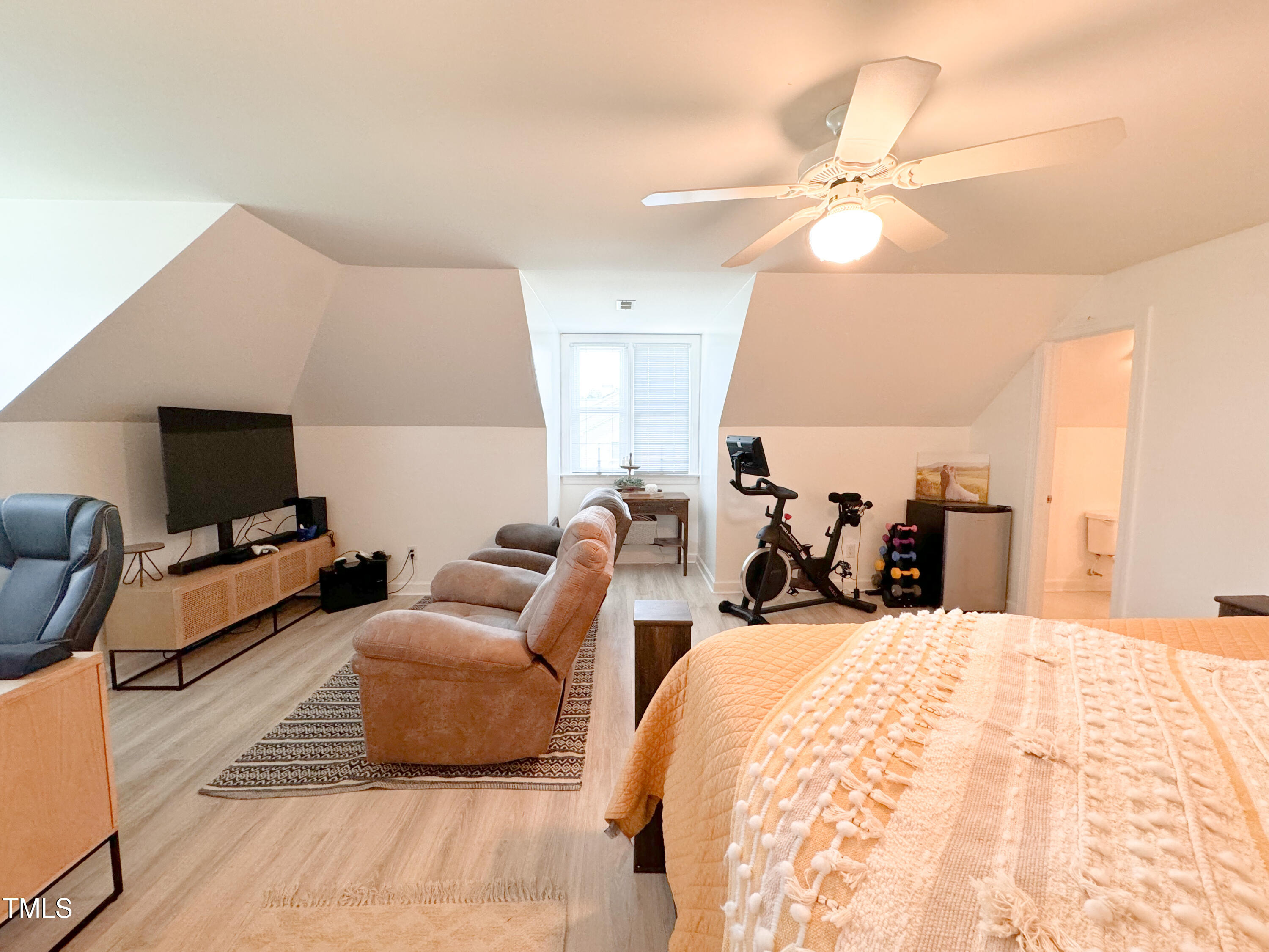 120 Denada Path Roxboro, NC 27574 - Photo 35 of 44 a bedroom with two beds and a chandelier