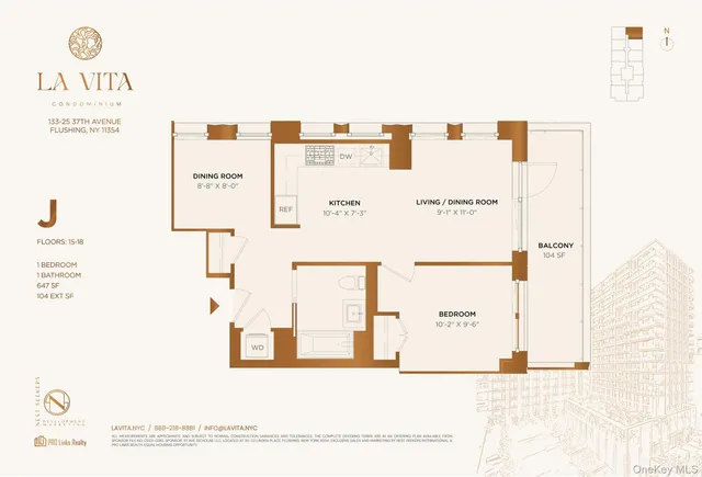 $942,250 | 133-25 37th Avenue, Unit 15J | Downtown Flushing