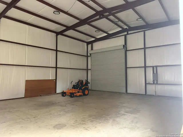 a view of a garage