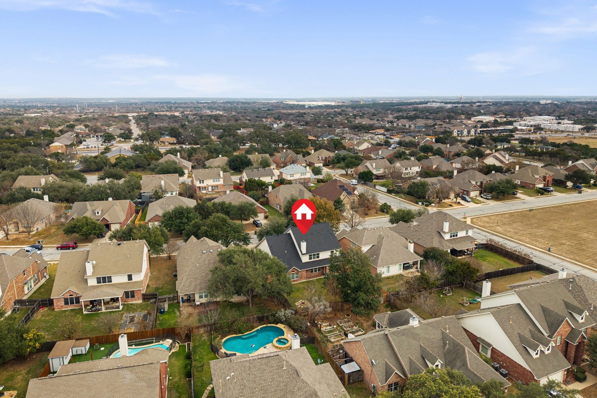 2415 Elkhorn Ranch Road Leander, TX 78641 - Photo 31 of 39 an aerial view of multiple house