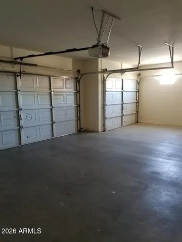 a view of a garage
