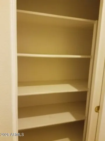 a close view of closet