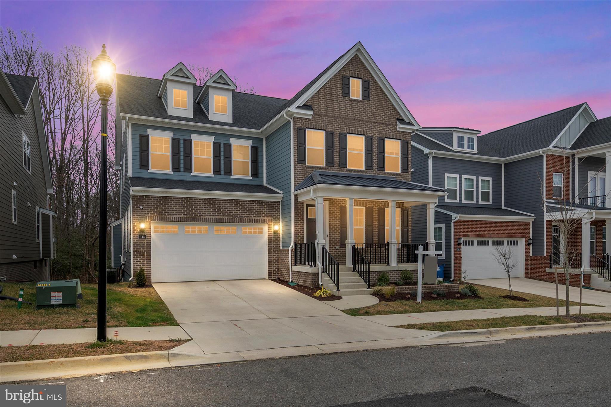 a front view of a building