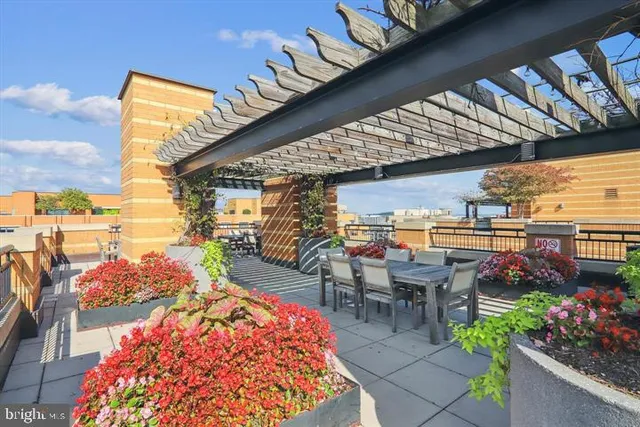 a outdoor space view with a sitting space