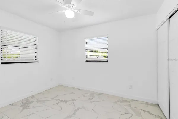 an empty room with a window